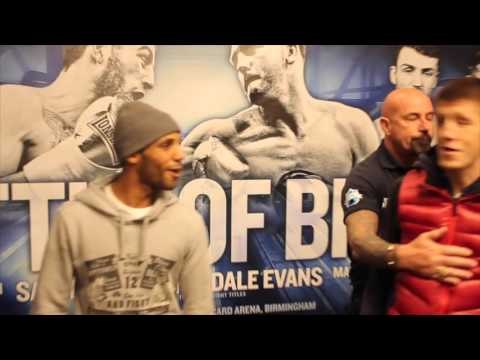 KAL YAFAI v JASON CUNNINGHAM EXCHANGE WORDS DURING INTENSE FACE OFF : BATTLE OF BRUM