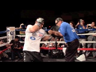 GENNADY GOLOVKIN WORKS ON HOOKS & UPPERCUTS ON CIRCULAR POWER PAD / GOLOVKIN v LEMEIUX