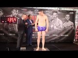 STEVEN HALE v DEAN EVANS - OFFICIAL WEIGH IN (FROM SHEFFIELD)