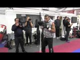 CHRIS EUBANK JNR SHOW ACCURACY & SWIFTNESS ON FLOOR-TO-CEILING BALL (FOOTAGE) / EUBANK JNR v JETER