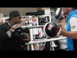 'THE DARK DESTROYER' NIGEL BENN ROLLS BACK THE YEARS WITH EXPLOSIVE PAD SESSION W/ TRAINER TONY SIMS