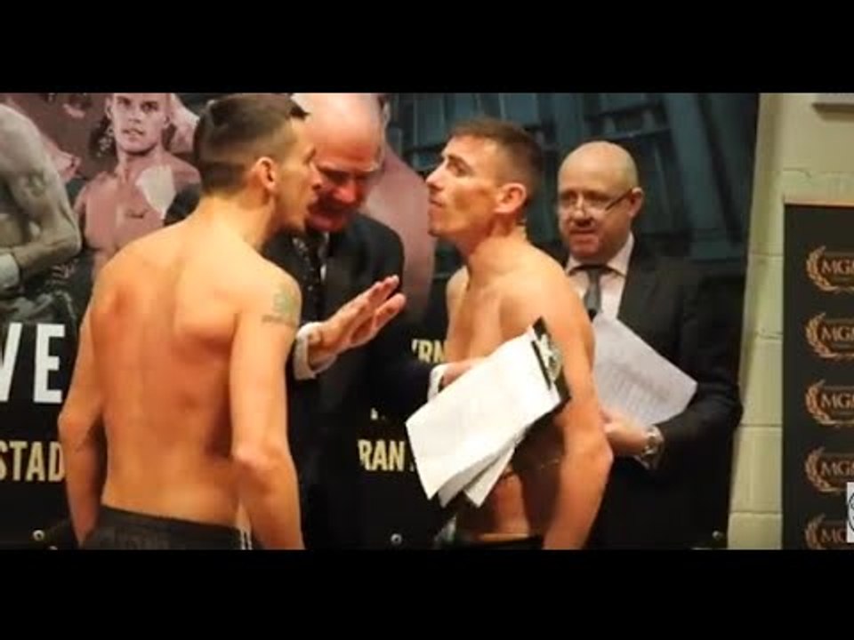 PETER McDONAGH v DEAN BYRNE PULLED APART DURING FACE OFF @ OFFICIAL WEIGH IN / SECOND COMING