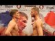 NICK BLACKWELL v JACK ARNFIELD OFFICIAL WEIGH IN & FACE TO FACE AHEAD OF BRITISH TITLE CLASH