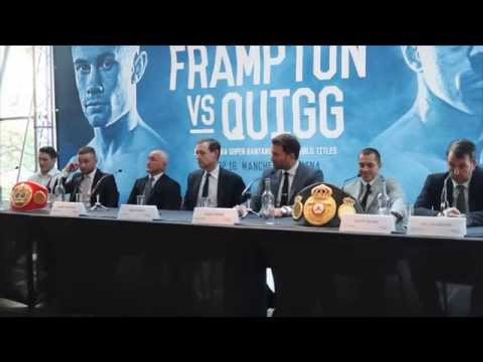 CARL FRAMPTON & SCOTT QUIGG BITTER & HEATED EXCHANGE WITH EDDIE HEARN & BARRY McGUIGAN (UNCUT)