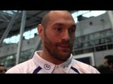 TYSON FURY IS ASKED BY REPORTER WHETHER HE WILL SING A SONG WHEN HE LOSES TO WLADIMIR KLITSCHKO