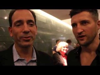 CARL FROCH MEETS TOM LOEFFLER FOR THE FIRST TIME & TELLS HIM 'HE'D TEAR GOLOVKIN TO PIECES AT 172'