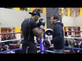 EXPLOSIVE POWER !!! - ANTHONY JOSHUA FULL PAD WORKOUT WITH TONY SIMS / BAD INTENTIONS
