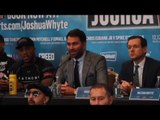 EXPLOSIVE!!! ANTHONY JOSHUA v DILLIAN WHYTE - FULL PRESS CONFERENCE WITH UNDERCARD & EDDIE HEARN