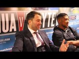 ANTHONY JOSHUA BRANDS THE EUBANKS AS 'CLASS' & SAYS EUBANK JR WILL BE BETTER THAN HI§ FATHER