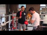 TIMING & POWER !! JOHN RYDER SMASHES THE PAD STICKS WITH TRAINER TONY SIMS AHEAD KHOMITSKY SHOWDOWN