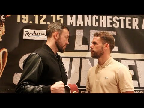 ANDY LEE v BILLY JOE SAUNDERS - HEAD TO HEAD @ FINAL PRESS CONFERENCE / LEE v SAUNDERS