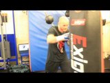GEORGE GROVES SMASHES THE HEAVYBAG @ OPEN MEDIA DAY IN HAMMERSMITH / iFL TV