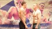 CHARLIE DUFFIELD v RICHARD HARRISON OFFICIAL  WEIGH IN / GROVES v DI LUISA
