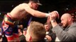 GYPSY KING TYSON FURY GOING MENTAL AT RINGSIDE AS ISAAC LOWE LEAPS OFF THE RING INTO HIS ARMS!