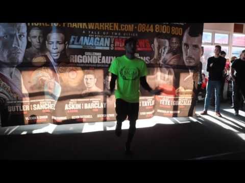 DERRY MATHEWS (FULL) MEDIA WORKOUT @ DERRY'S ACADEMY / FLANAGAN v MATHEWS