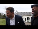 EDDIE HEARN GETS INVOLVED IN THE 'LET'S GO CHAMP!' SHANNON 'THE CANNON' BRIGGS EUPHORIA!!!
