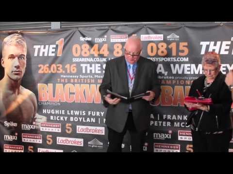 PETER McDONAGH v ARVYDAS TRIZNO - OFFICIAL WEIGH IN & HEAD TO HEAD / BLACKWELL v EUBANK