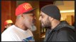 SHANNON BRIGGS & KUGAN CASSIUS NEARLY COME TO BLOWS IN FACE OFF AS THE CHAMP'S HAT GETS KNOCKED OFF!