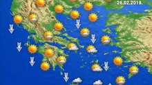 Η πρόγνωση του καιρού για την Τρίτη  26-2-2019