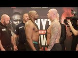 SLIGHTLY INTENSE! - DILLIAN WHYTE v LUCAS BROWNE - OFFICIAL WEIGH IN & HEAD TO HEAD / WHYTE v BROWNE