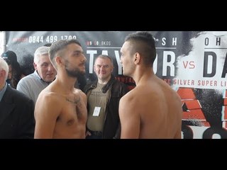 ALLY BLACK v PAL OLAH - OFFICIAL WEIGH IN & FACE OFF / TAYLOR v DAVIES UNDERCARD