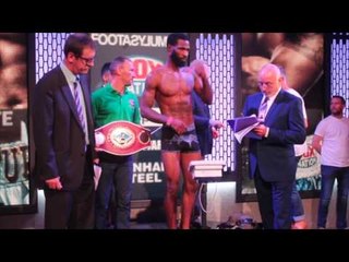 GARY CORCORAN v LARRY EKUNDAYO  - OFFICIAL WEIGH IN & HEAD TO HEAD / THE FUTURE IS NOW