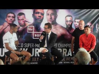KID GALAHAD v JOSE CAYETANO - OFFICIAL PRESS CONFERENCE & HEAD TO HEAD / EUBANK JR v ABRAHAM