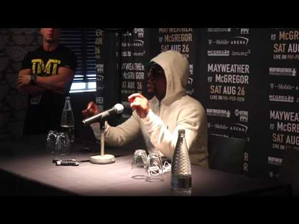 FLOYD MAYWEATHER - 'IM NOT GOING TO STOOP THAT LOW TO SPEAK ABOUT HIS WIFE OR HIS CHILD'