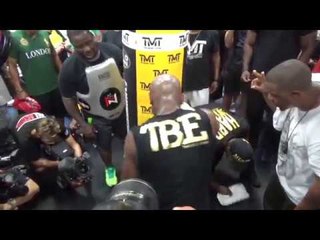 'LETS KEEP WORKING' - FLOYD MAYWEATHER PUTS IN OVERTIME AT TMT GYM PREPARING FOR CONOR McGREGOR