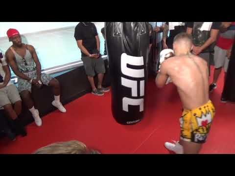 CONOR McGREGOR SMASHES HEAVYBAG.
