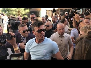 'YOU'RE A BITCH!' - CONOR McGREGOR HELD BACK AS HIM & TEAM CLASH WITH FLOYD MAYWEATHER'S TEAM