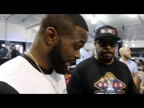 RAP STAR ICE CUBE & UFC FIGHTER TYRON WOODLEY COME TOGETHER AHEAD OF MAYWEATHER v McGREGOR