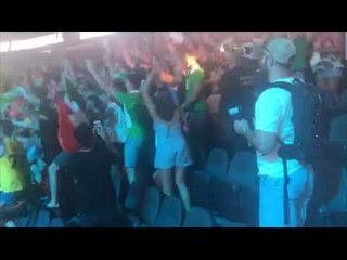 CONOR McGREGOR'S IRISH FANS GO MENTAL AT WEIGH IN / MAYWEATHER v McGREGOR