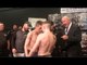SALTY BEEF! REGAN BUCKLEY v CARL McDONALD HEADS GO IN AS PAIR CLASH DURING WEIGH IN / CELTIC CLASH 3