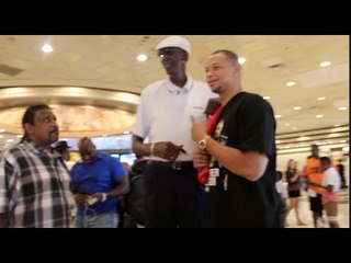 WOW! - MEET THE GUY WHO IS 7FT 8 INCHES AT THE MGM GRAND (LAS VEGAS) / MAYWEATHER v McGREGOR