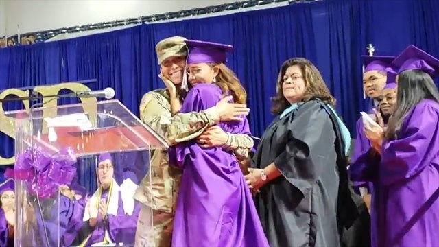 Soldier Surprises Sister At High School Graduation