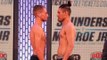 LUCIEN REID v JOSE AGUILAR - OFFICIAL WEIGH IN VIDEO / SAUNDERS v MONROE JR