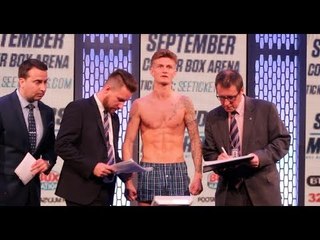 ARCHIE 'SHARP-SHOOTER' SHARP v IMRE NAGY - OFFICIAL WEIGH IN VIDEO / SAUNDERS v MONROE JR