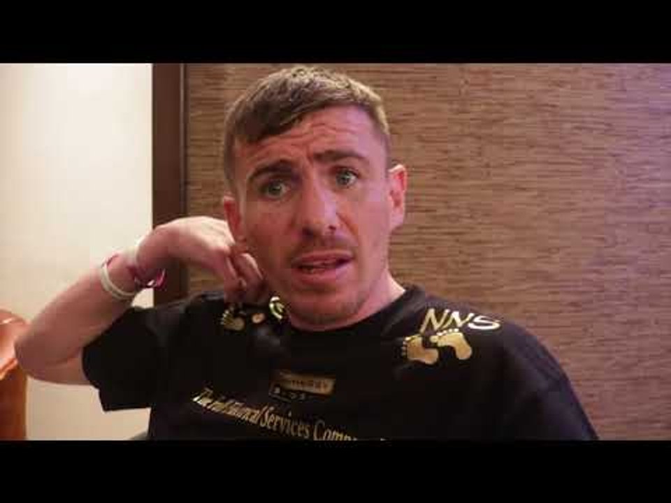 PETER McDONAGH REACTS TO WEIGH IN CONFRONTATION  & DRINKING A BEER ON STAGE DURING WEIGH IN