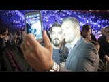 COBRA CAM! CARL FROCH IN FINE FORM TAKING SELFIES WITH THE FANS OUT FOR CROLLA v BURNS IN MANCHESTER