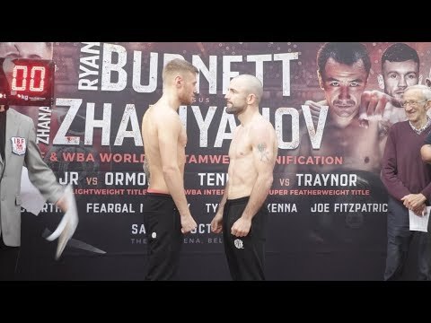 PAUL HYLAND JR v STEPHEN ORMOND - OFFICIAL WEIGH IN & HEAD TO HEAD / BURNETT v ZHAKIYANOV,