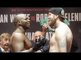 HEAVYWEIGHT CLASH! DILLIAN WHYTE v ROBERT HELENIUS -OFFICIAL WEIGH IN & HEAD TO HEAD /JOSHUA v TAKAM