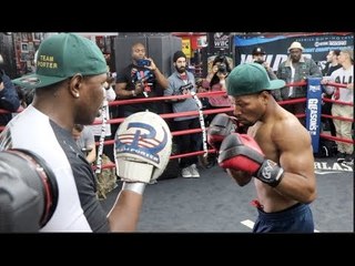SHOWTIME! SHAWN PORTER SHOWS TREMENDOUS TECHNIQUE & SPEED ON THE PADS  IN NEW YORK CITY