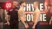 JAMIE COX RETURNS!  JAMIE COX v HARY MATHEWS - OFFICIAL WEIGH IN & HEAD TO HEAD / WHYTE v BROWNE
