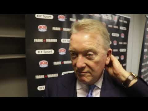FRANK WARREN REACTS TO WINS FROM CARL FRAMPTON, PADDY BARNES, TETE & HEARTBREAK FOR JAMIE CONLAN