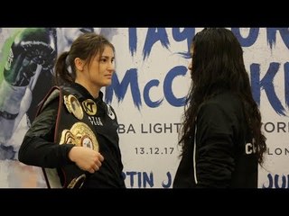 WHO WILL TEST WHOSE CHIN? - KATIE TAYLOR v JESSCIA McCASKILL - HEAD TO HEAD @ FINAL PRESS CONFERENCE