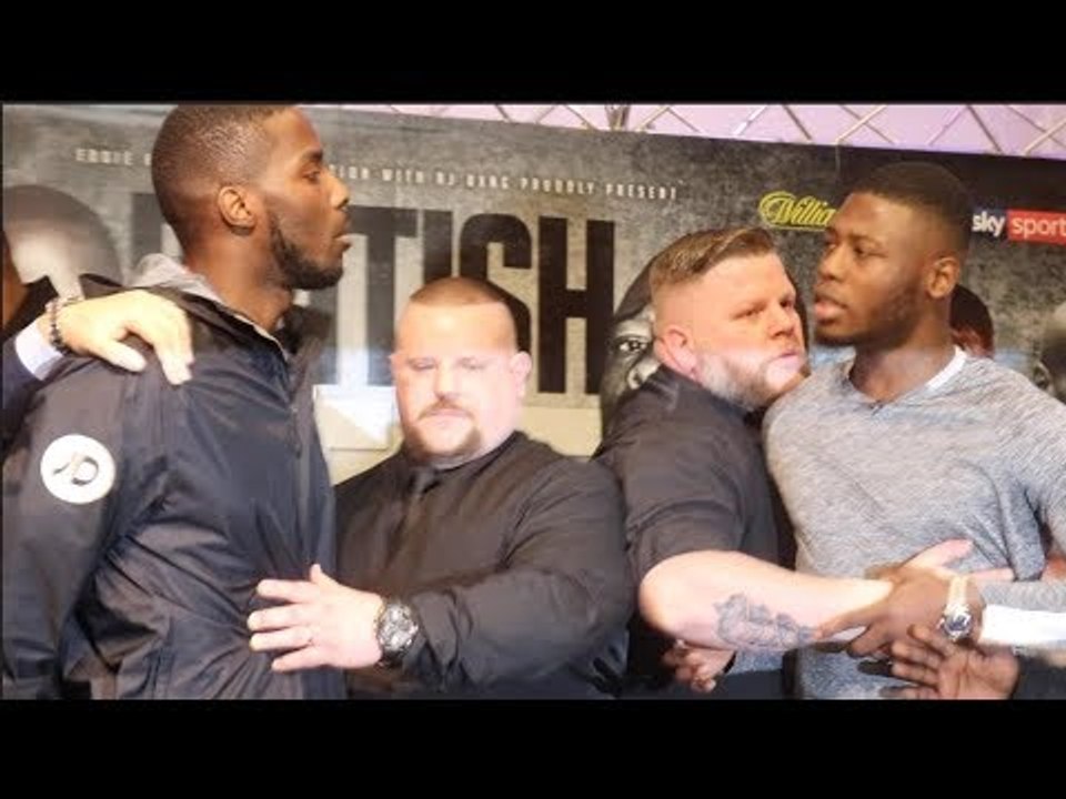 BRITISH BEEF!  LAWRENCE OKOLIE v ISAAC CHAMBERLAIN GET INTO IT DURING HEATED HEAD TO HEAD