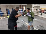 LAMONT PETERSON WORKS ON COMBINATION PUNCHING & COUNTERS FOR ERROL SPENCE JR