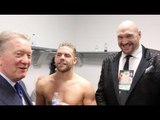 'GET THAT CHEQUE BOOK OUT' - TYSON FURY TELLS FRANK WARREN WITH BILLY JOE SAUNDERS AFTER LEMIEUX WIN
