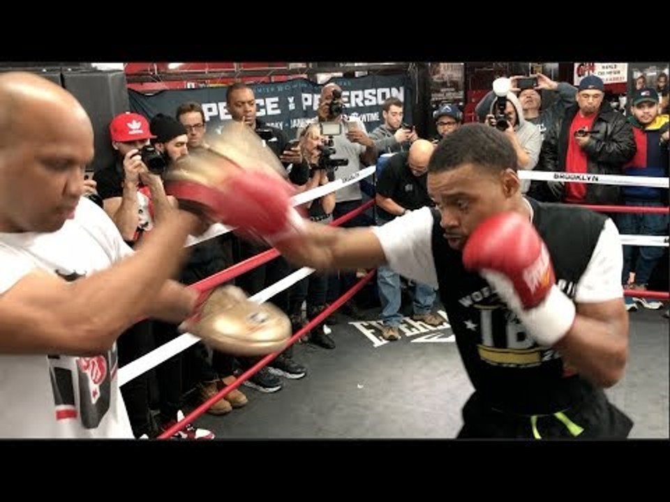 SLICK! ERROL SPENCE JR (FULL & COMPLETE) PAD WORK @ MEDIA WORKOUTS / SPENCE v PETERSON